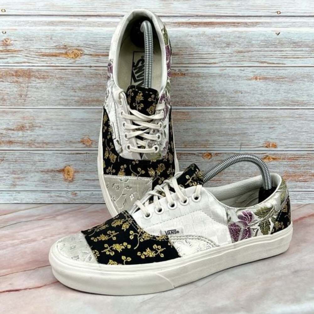 Vans Satin Patchwork Lace-Up Sneaker with Floral designs